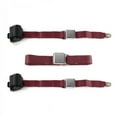 thumbnail image 1 of Chevy LUV Truck 1972-1980 Airplane 2 Point Burgandy Retractable Bench Seat Belt Kit - 3 Belts, 1 of 1