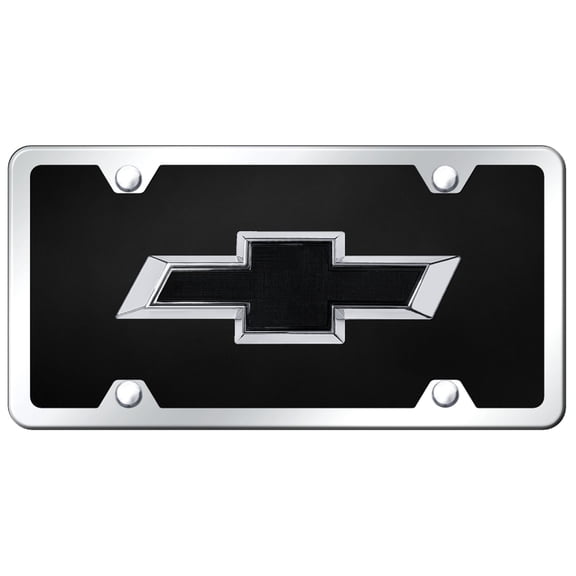 Chevy Logo Acrylic License Plate Kit (Black)