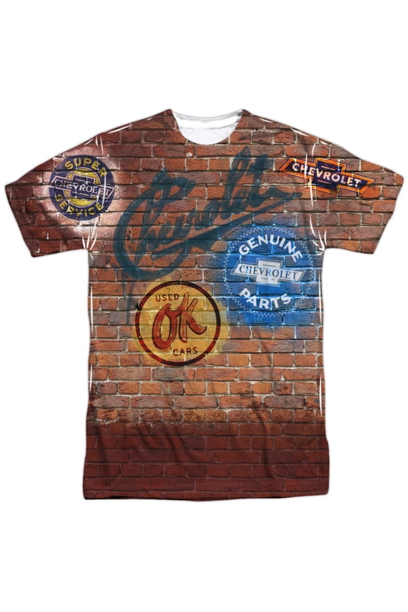 Chevy Men's  Chevy Shop Wall Sublimation T-shirt White