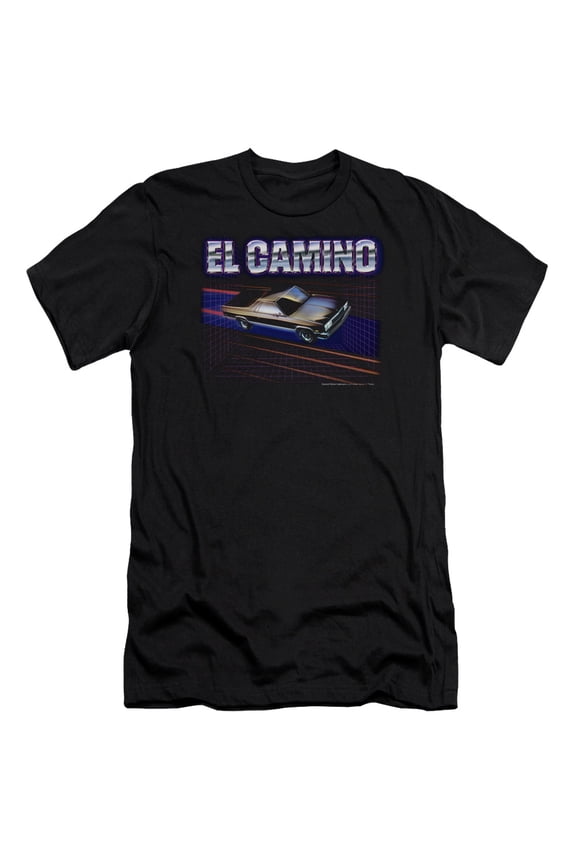 Chevy Men's  El Camino 85 Slim Fit T-shirt Black