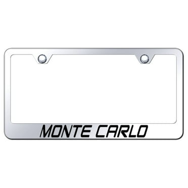 Chevy Monte Carlo Laser Etched Logo Stainless Steel License Plate Frame (Chrome)