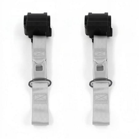 Chevy S10 Blazer 1982-1994 Standard 2 Point Gray & Grey Retractable Bucket Seat Belt Kit - 2 Belts