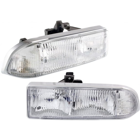 For Chevy S10 Blazer / S10 Headlight Assembly 1998 99 00 01 02 03 2004 Pair Driver and Passenger Side CAPA Certified | GM2502172 | GM2503172 | 16526217 | 16526218