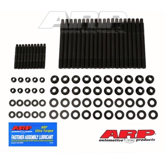 Chevy SB Head Stud Kit Chrome Moly - Black