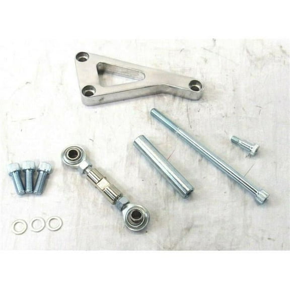Chevy SBC 350 Long Water Pump LWP Aluminum Alternator Bracket Kit, Polished