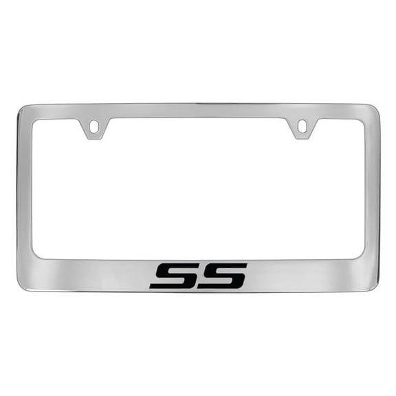 Chevy SS (Black) Chrome Plated Brass License Plate Frame