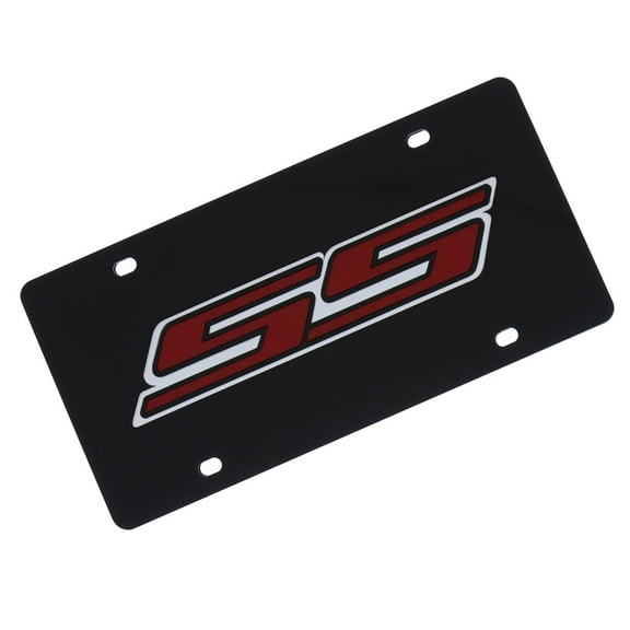 Chevy SS Logo License Plate (Black)