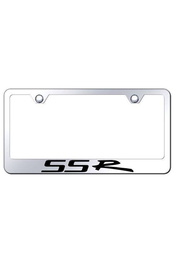 Chevy SSR Laser Etched Logo Stainless Steel License Plate Frame (Chrome)