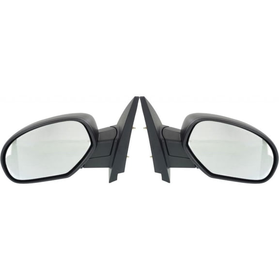 For Chevy Silverado 1500 2007-2013 Door Mirror Driver and Passenger Side | Pair | Manual | Textured Black | Replacement For 20843118, 20809978 | GM1320332, GM1321332