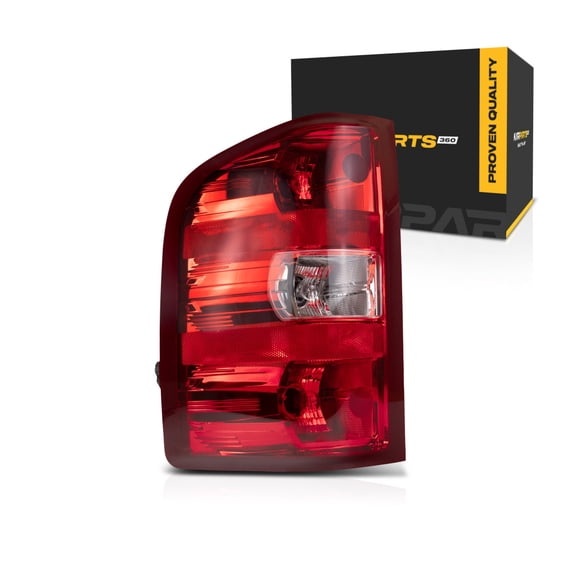 For Chevy Silverado 1500 2007-2013 Tail Light Assembly Driver Side | CAPA Certified | Clear & Red Lens | 3047/3157 Back Up Bulb | Replacement For GM2800207, GM2800207C | 25958482