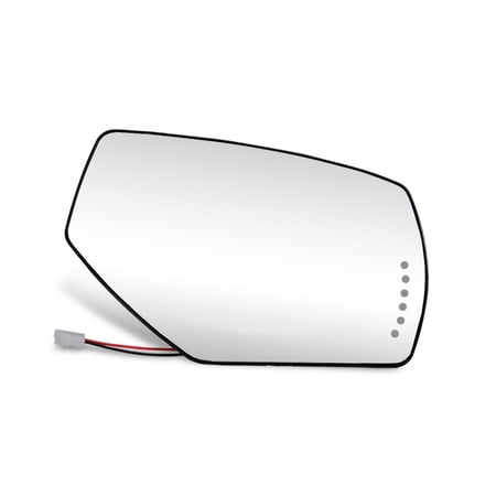 For GMC Sierra 1500/2500/3500 2014 15 16 17 18 2019 Mirror Glass Passenger Side | Rear View | Power | Heated | With LED Signal Light | Convex | Replacement For GM1325146 | 22919749