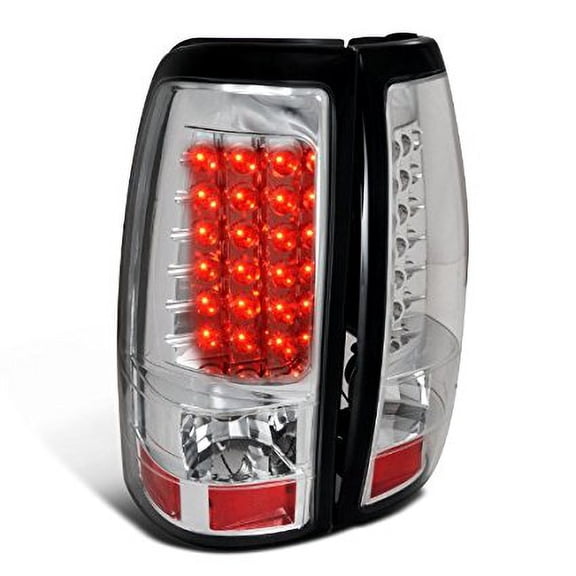 Chevy Silverado 1500 2500 3500 Led Tail Lights Chrome Clear