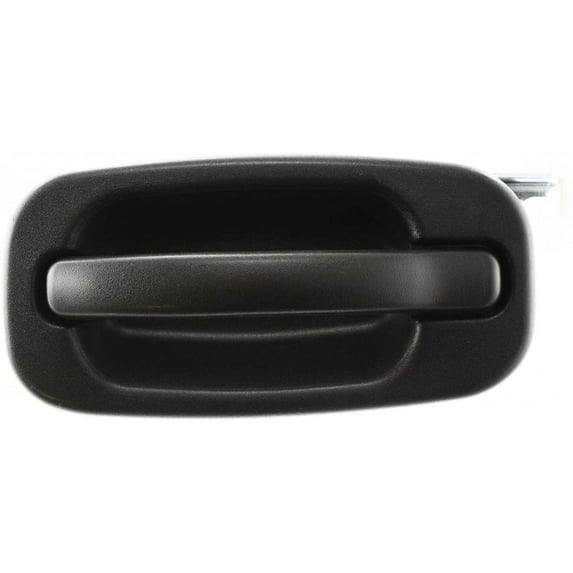 For Chevy Silverado 2500 2002 Door Handle Driver Side | Rear | Outer | Plastic | Textured Black | Crew Cab Model | Replacement For GM1520105 | 15721571, 19356470