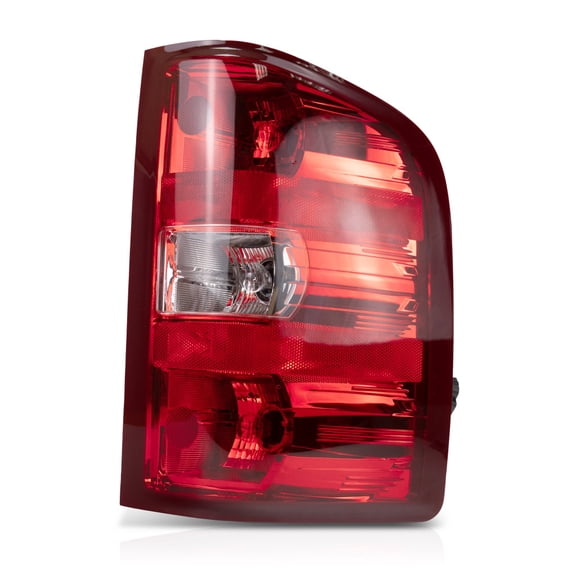 For Chevy Silverado 2500/3500 HD 2007-2014 Tail Light Assembly Passenger Side | Clear and Red Lens | Chrome Housing | Dual Rear Wheel | 3047/3157 Backup Bulb | GM2801207 | 25958483, 15201850