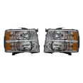 thumbnail image 1 of For Chevy Silverado 2500 HD 2007-2014 Headlight Assembly Driver and Passenger Side | Pair | Composite | Hybrid | GM2502280, GM2503280 | 22853027, 22853028, 1 of 3