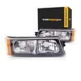 thumbnail image 1 of For Chevy Silverado 2500 HD Classic 2007 Turn Signal/Parking Light Driver and Passenger Side | Pair | Includes Signal/Marker/Running Light | GM2520185, GM2521185 | 15199556, 15199557, 1 of 8