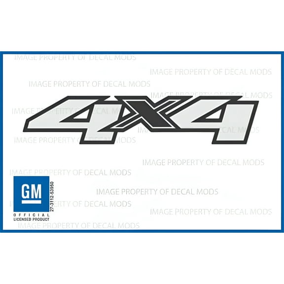 Chevy Silverado 4x4 Decals Stickers - F (2007 - 2013) bed side 1500 2500 HD (set of 2)