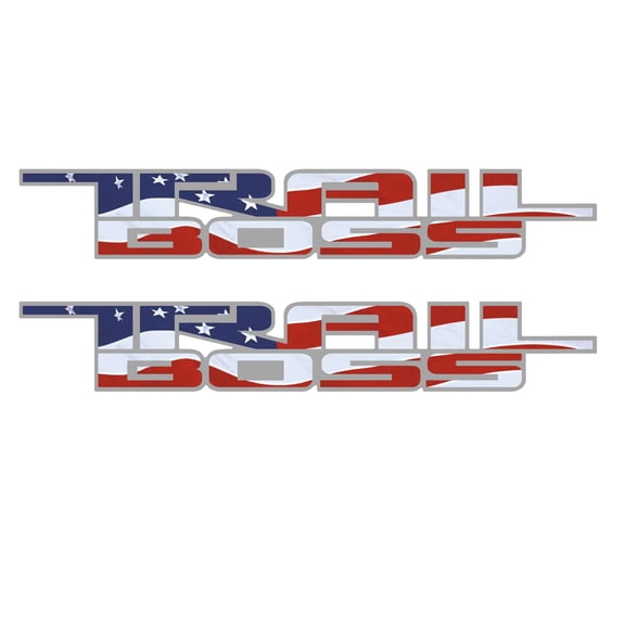 Chevy Silverado American Flag Trail Boss Bedside Decals 2019-2026 Set of 2 GM Licensed