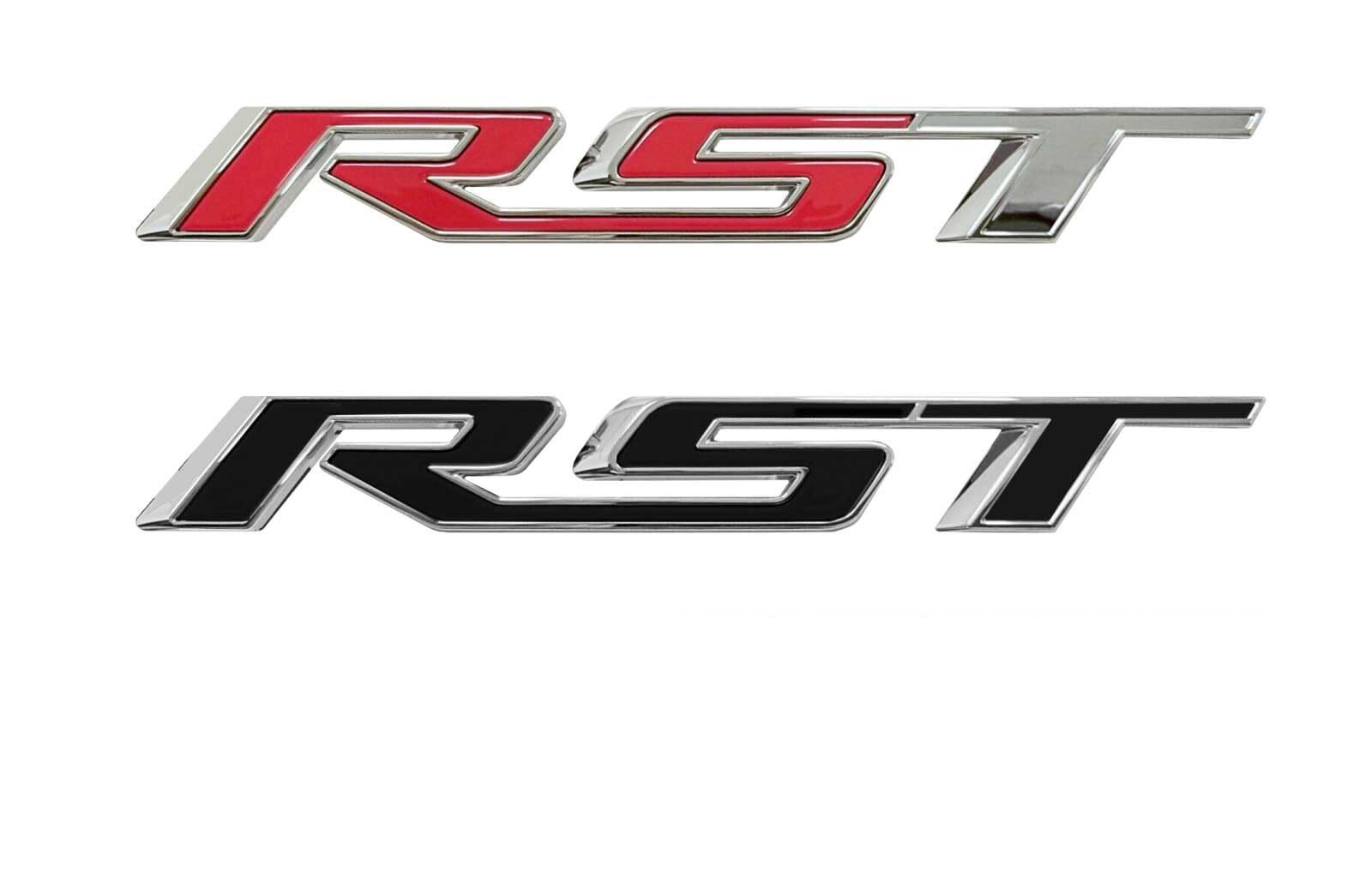Red Rst Emblem Chevy Silverado Black RST Tailgate Emblem Insert Letters 2019-2025 Set ...