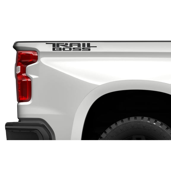 Chevy Silverado Carbon Fiber Trail Boss Bedside Decals 2019-2026 Set of 2 GM Licensed