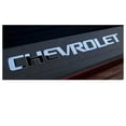 thumbnail image 1 of Chevy Silverado Chrome Bed Rail Cap Rigid Plastic Lettering Set 2014-2018 GM Licensed, 1 of 2