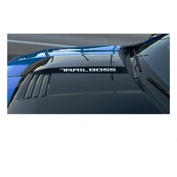 Chevy Silverado Chrome TRAIL BOSS Hood Scoop Lettering Decals 2022-2026 Set of 2 GM Licensed