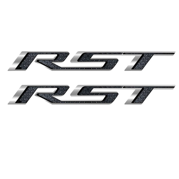 Chevy Silverado Diamond Plate RST Bedside Decals 2019-2026 Set of 2 GM Licensed