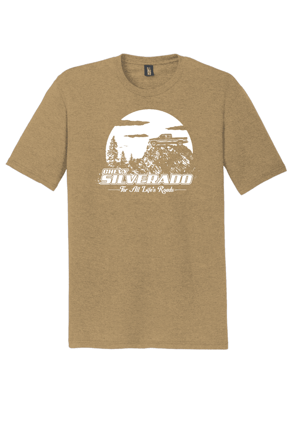 Chevy Silverado For All Lifes Roads Graphic T Shirt - Brown Heather S