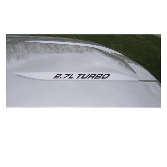 Chevy Silverado Matte Black 2.7L TURBO Hood Lettering Decals 2019-2026 Set of 2 GM Licensed