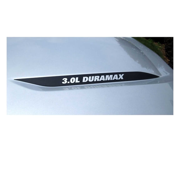 Chevy Silverado Matte Black 3.0L DURAMAX Hood Lettering Decals 2019-2026 Set of 2 GM Licensed