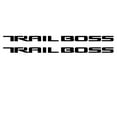 thumbnail image 1 of Chevy Silverado Matte Black TRAIL BOSS Bedside Lettering Decals 2019-2026 Set of 2 GM Licensed, 1 of 2