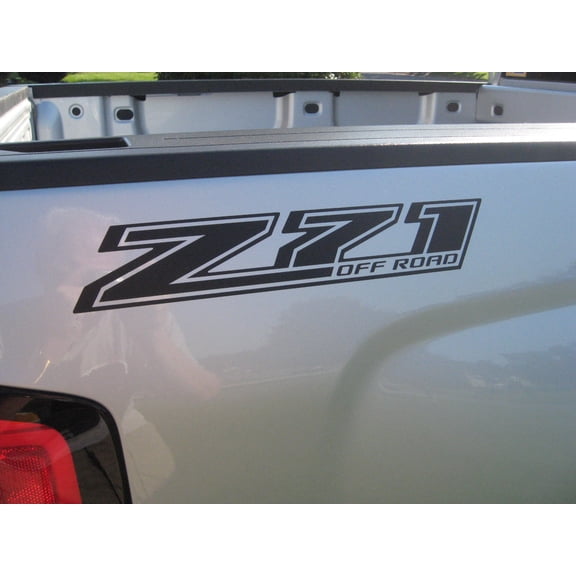 Chevy Silverado Matte Black Z71 OFF ROAD Bedside Decals 2014-2018 Set of 2 GM Licensed