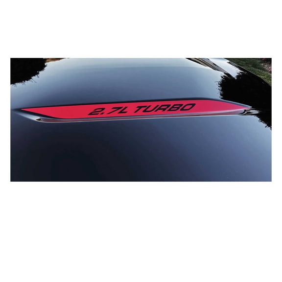Chevy Silverado Red 2.7L TURBO Hood Lettering Decals 2019-2026 Set of 2 GM Licensed