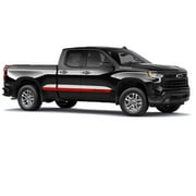 Chevy Silverado Red RST Crew Cab and Double Cab Body Side Decals 2019-2026 Set of 2 GM Licensed