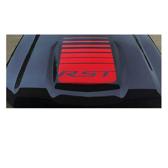 Chevy Silverado Red RST Fade Hood Decal Graphic 2019-2026 GM Licensed
