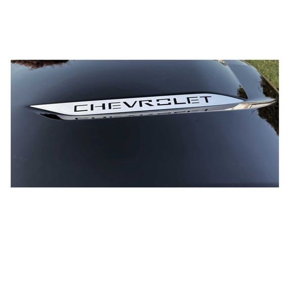 Chevy Silverado Silver Hood Decals 2019-2026 Set of 2 GM Licensed