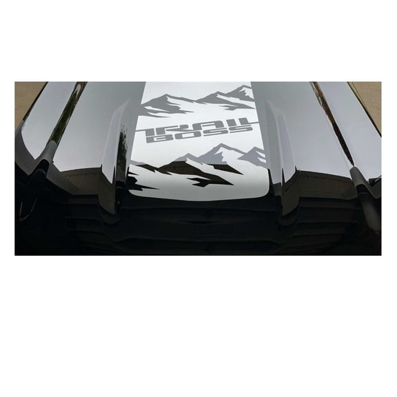 Chevy Silverado Silver Mountain Trail Boss Hood Decal 2019-2026 GM Licensed