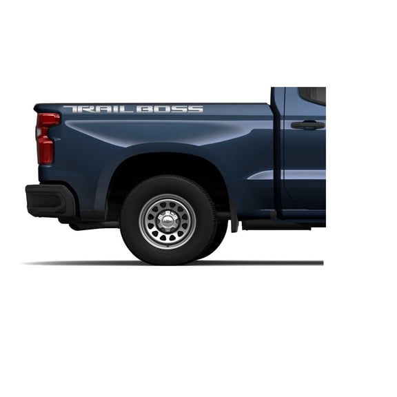 Chevy Silverado Silver Trail Boss Bedside Lettering Decals 2019-2025 Set of 2 GM Licensed