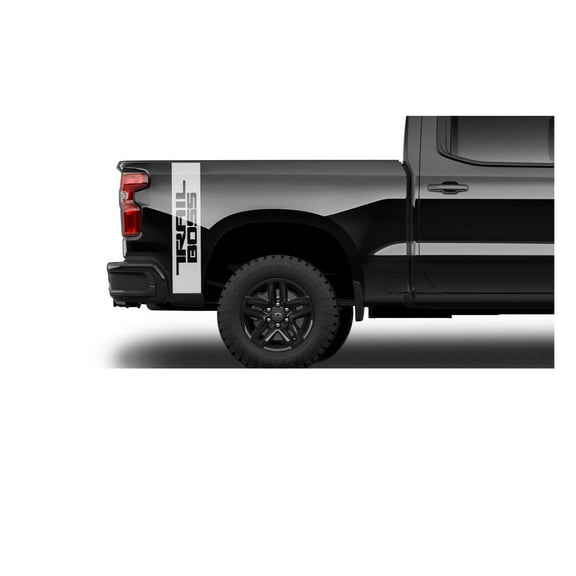 Chevy Silverado Silver Trail Boss Vertical Rear Bed Decals 2019-2026 Set of 2 GM Licensed