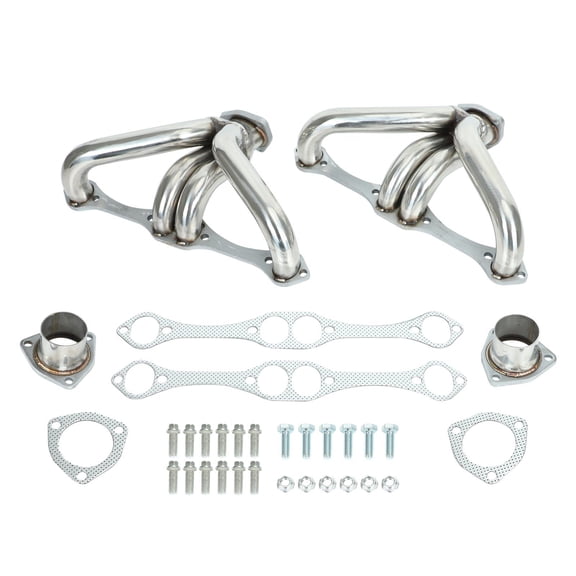 Chevy Small Block SBC 1-5/8" Exhaust Header System - MT001185 - Fits '55+ V8 Engines (283, 305, 327, 350, 400) - 16 Gauge Steel