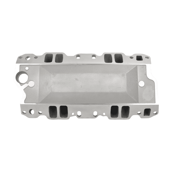 Chevy Small Block SBC 350/400 Intake Manifold - Aluminum, Dual Plane, MT023007 - EGR Free, Fits 265-400 Engines, Idle-5500 RPM