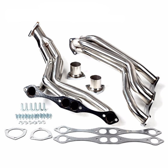 Chevy Small Block V8 Exhaust Headers - MT001027 - 1935-1948 Fat Fenderwell - 304 Stainless Steel - 2-Piece 4-1 Racing Design - Engine Exhaust System