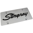 thumbnail image 1 of Chevy Stingray License Plate (Black on Chrome), 1 of 3