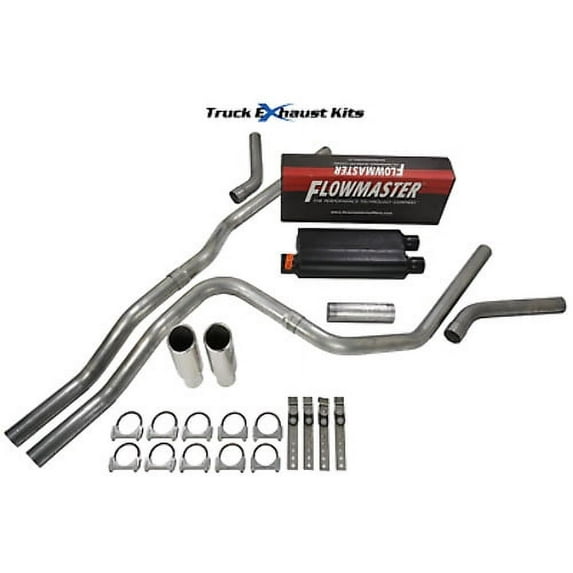 Chevy Tahoe 00-06 2.5" Dual Exhaust Kit C Exit Flowmaster Super 50 RC Tip