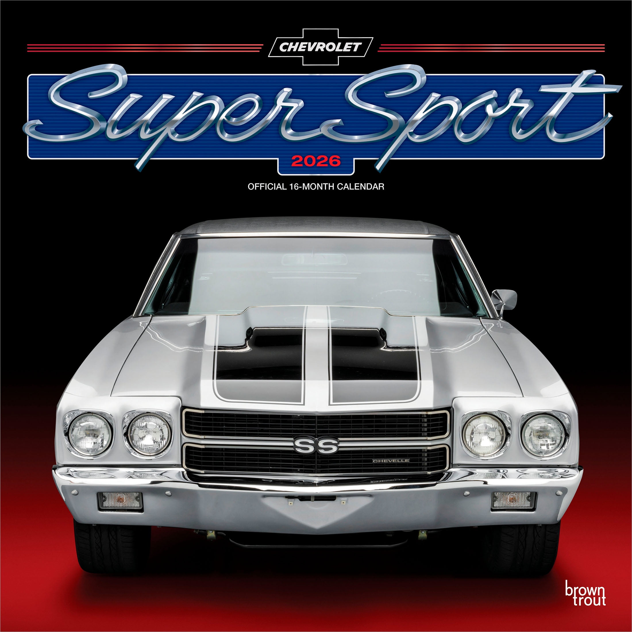 Chevy Super Sport OFFICIAL | 2026 12x24" (Hanging) Wall Calendar | Plastic-Free