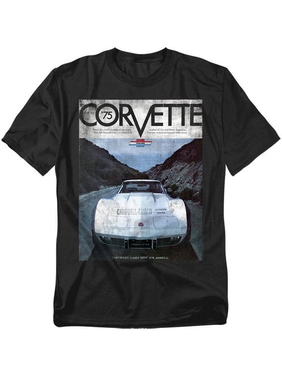 Chevy T-Shirt Corvette 75 Poster Unisex Graphic Tee for Men & Women