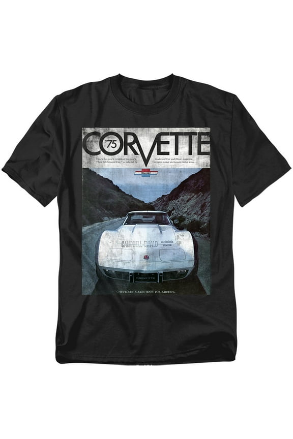 Chevy T-Shirt Corvette 75 Poster Unisex Graphic Tee for Men & Women