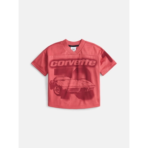 Chevy Corvette Toddler Boys V Neck Graphic Jersey with Short Sleeves, Sizes 12M-5T