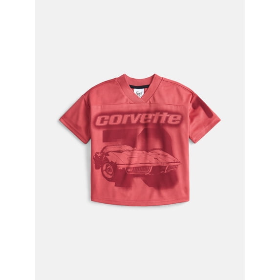 Chevy Corvette Toddler Boys V Neck Graphic Jersey with Short Sleeves, Sizes 12M-5T