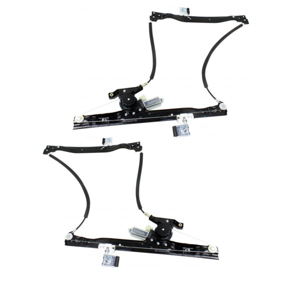 For Chevy Trailblazer 2002-2009 Window Regulator Assembly Driver and Passenger Side | Pair | Front | Power | Cable Type | Replacement For GM1350145, GM1351145 | 15944000, 15944001